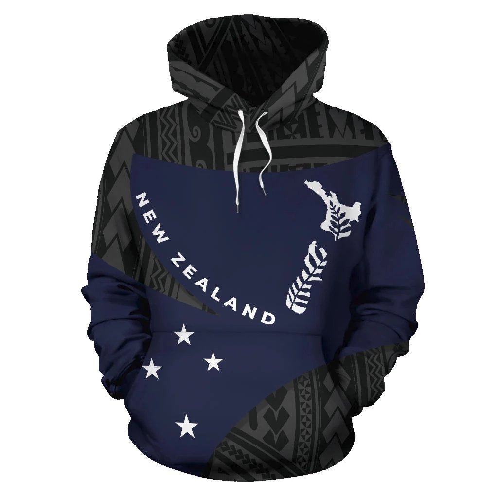 Endless New Zealand Navy Hoodie Maori Tattoo - Vibe Hoodie Shop