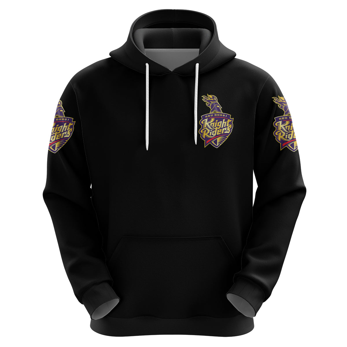 (Custom Personalised) Abu Dhabi Knight Riders ILT20 ADKR Cricket Simplified Vibes - Black Hoodie LT8 - Vibe Hoodie Shop