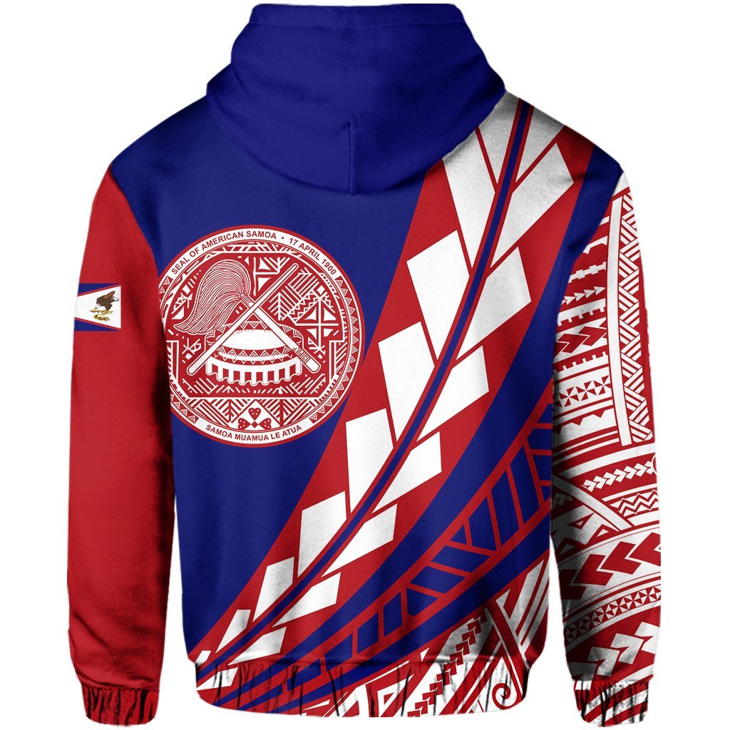 American Samoa Hoodie - Flag Edition Zip Ver - Vibe Hoodie Shop