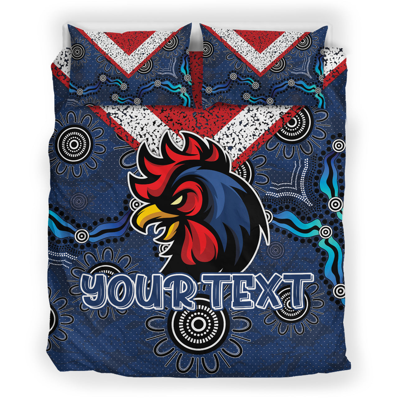 Roosters Rugby Bedding Set - Super Roosters Bedding Set RLT13 - Vibe Hoodie Shop