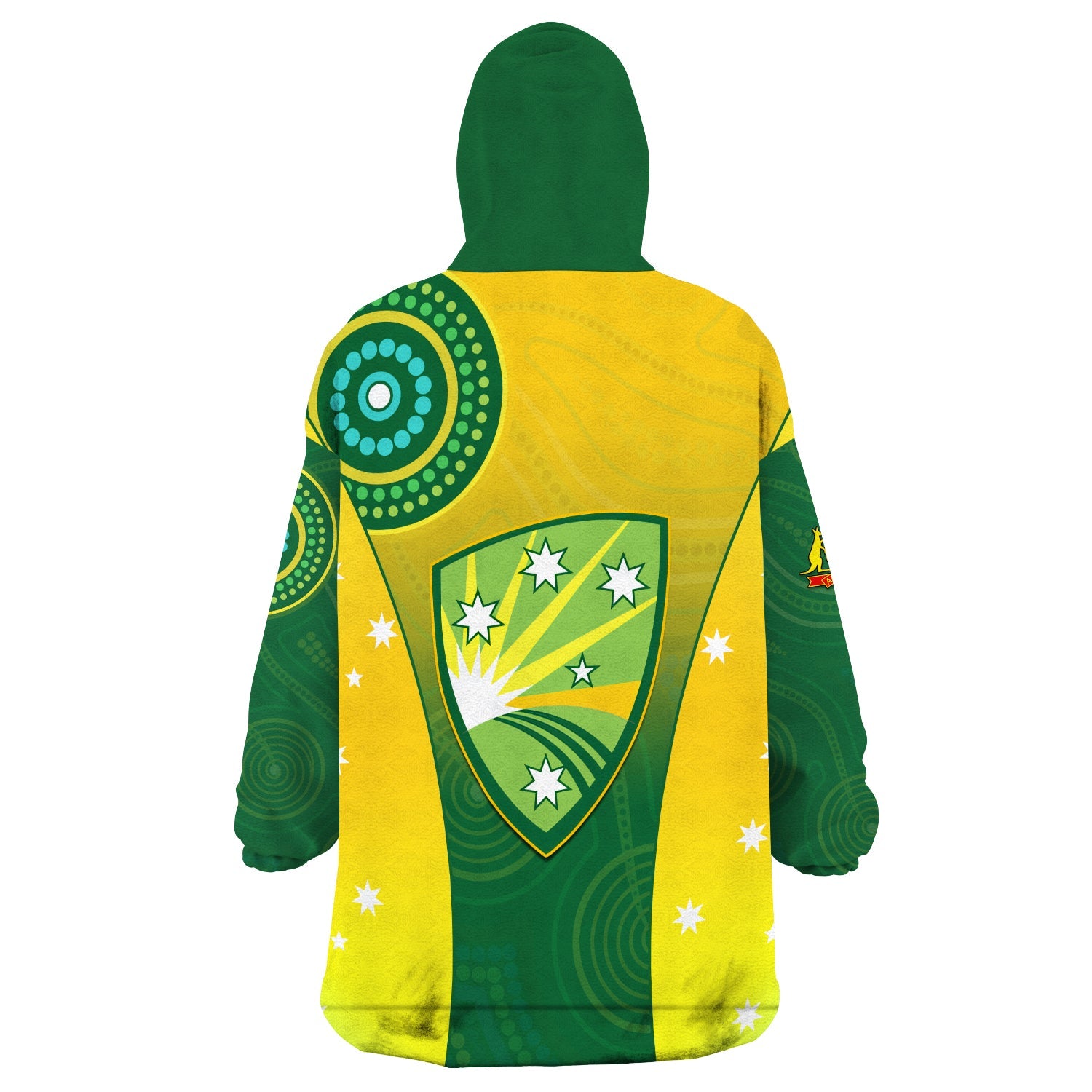 (Custom Personalised) Cricket Australia Wearable Blanket Hoodie Unique Aboriginal - Vibe Hoodie Shop