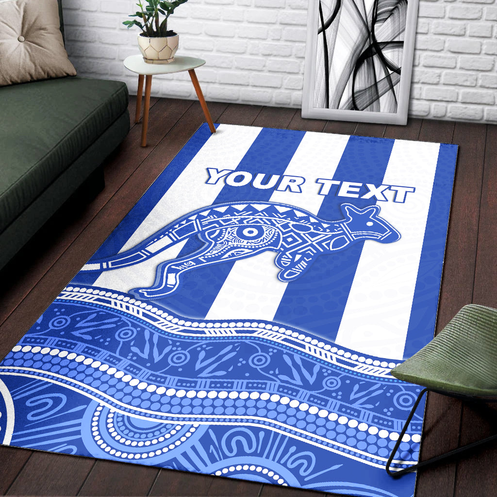 (Custom Personalised) Roos Indigenous Area Rug North Melbourne Football - Vibe Hoodie Shop