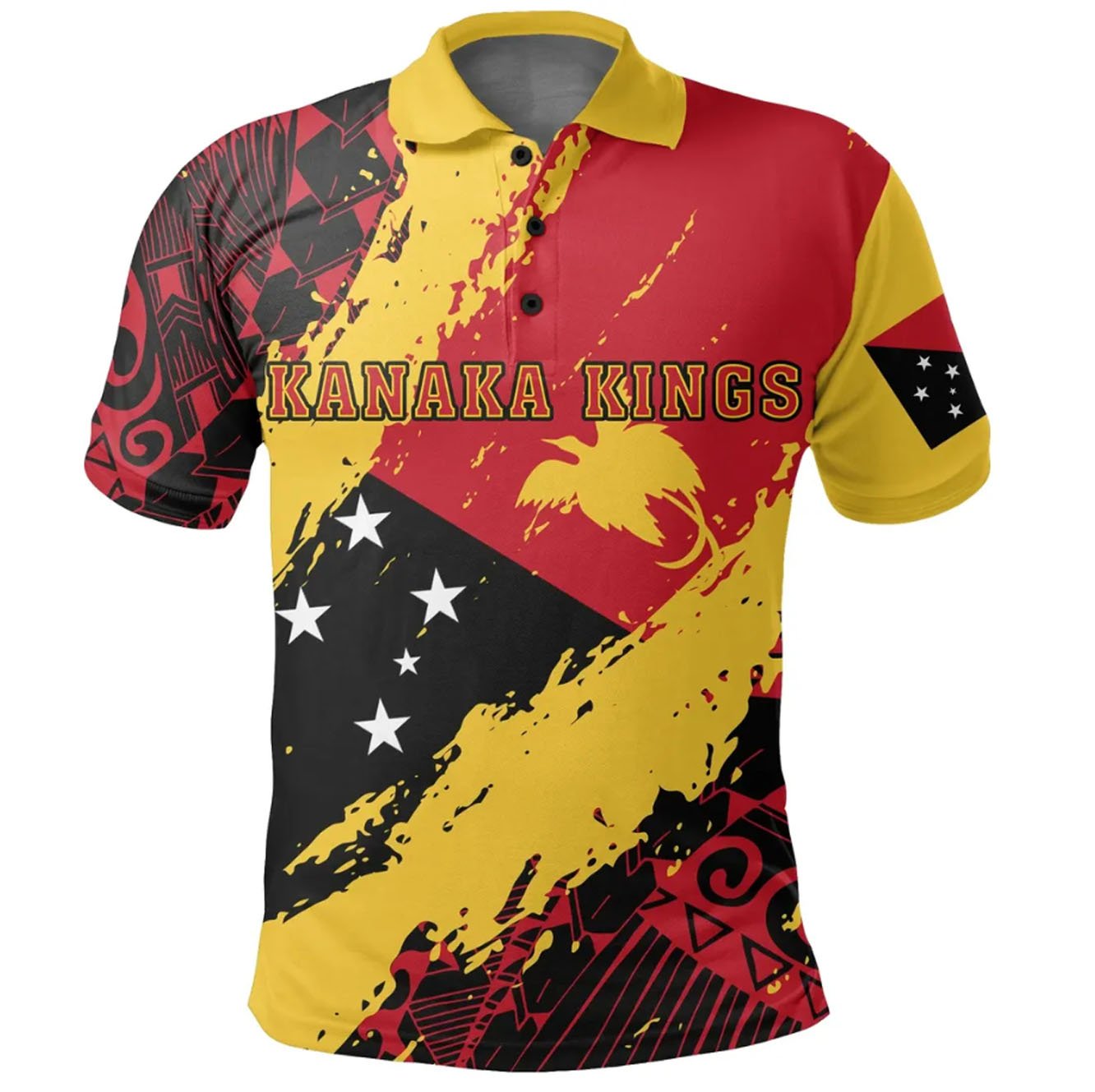 Vibe Hoodie Papua New Guinea (Kings Kanaka ) Polo Shirt - Nora Style - Vibe Hoodie Shop