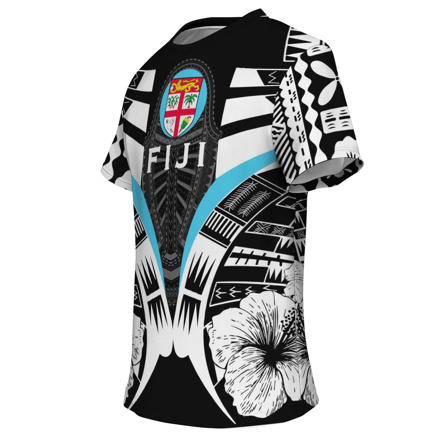 Fiji Tattoo T shirt Hibiscus - Vibe Hoodie Shop