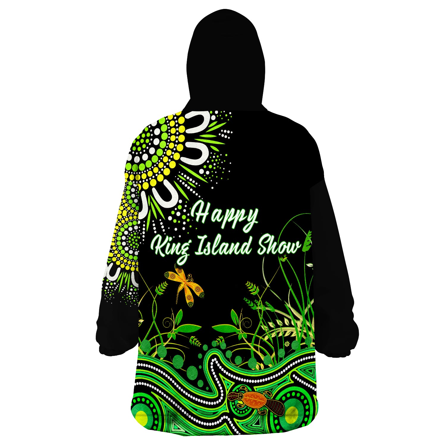 (Custom Personalised) Happy King Islands Show Aboriginal Tasmania Australia Wearable Blanket Hoodie - Vibe Hoodie Shop