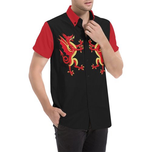 Dragon Wales All Over Print Short Sleeve Shirt - Vibe Hoodie Shop