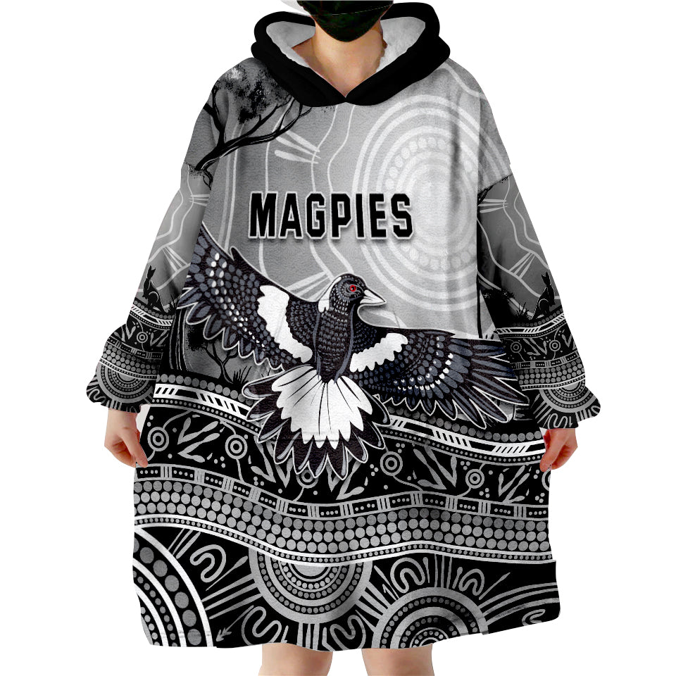 (Custom Personalised) Magpies Lovers New Life Wearable Blanket Hoodie - Vibe Hoodie Shop