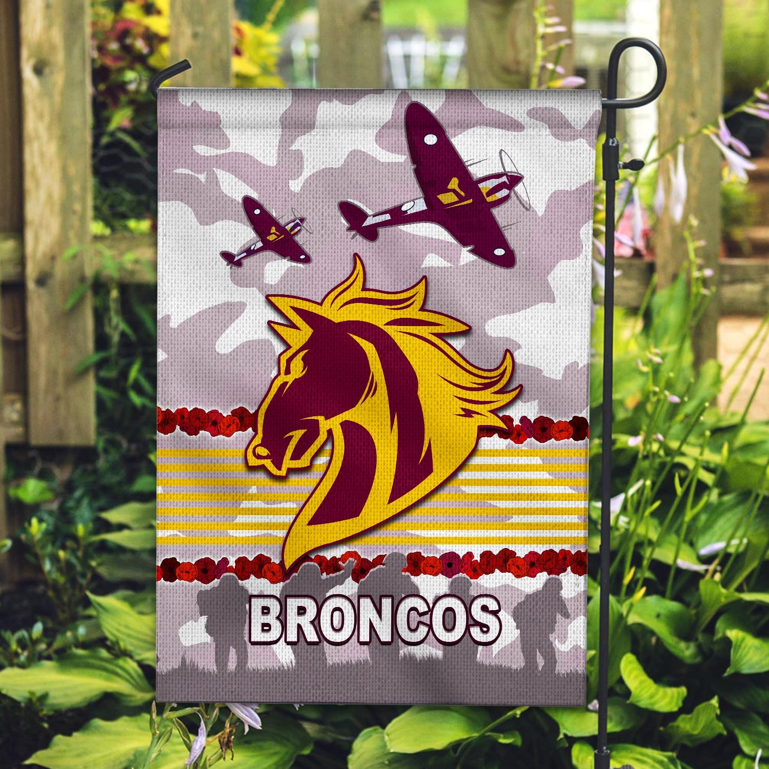 Broncos ANZAC Day Flag Aboriginal Lest We Forget Ver.02 - Vibe Hoodie Shop