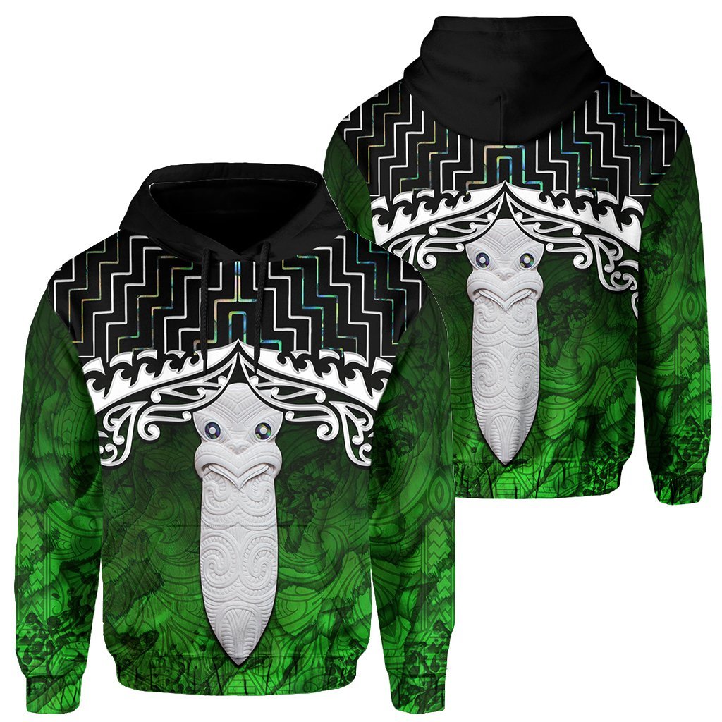 New Zealand Maori Hoodie, Poutama Taiaha Mauri Pullover Hoodie - Vibe Hoodie Shop