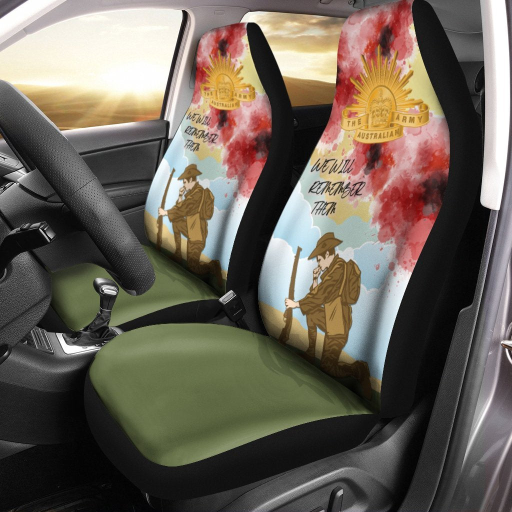 ANZAC Day Car Seat Covers - We Will Remember Them - Vibe Hoodie Shop