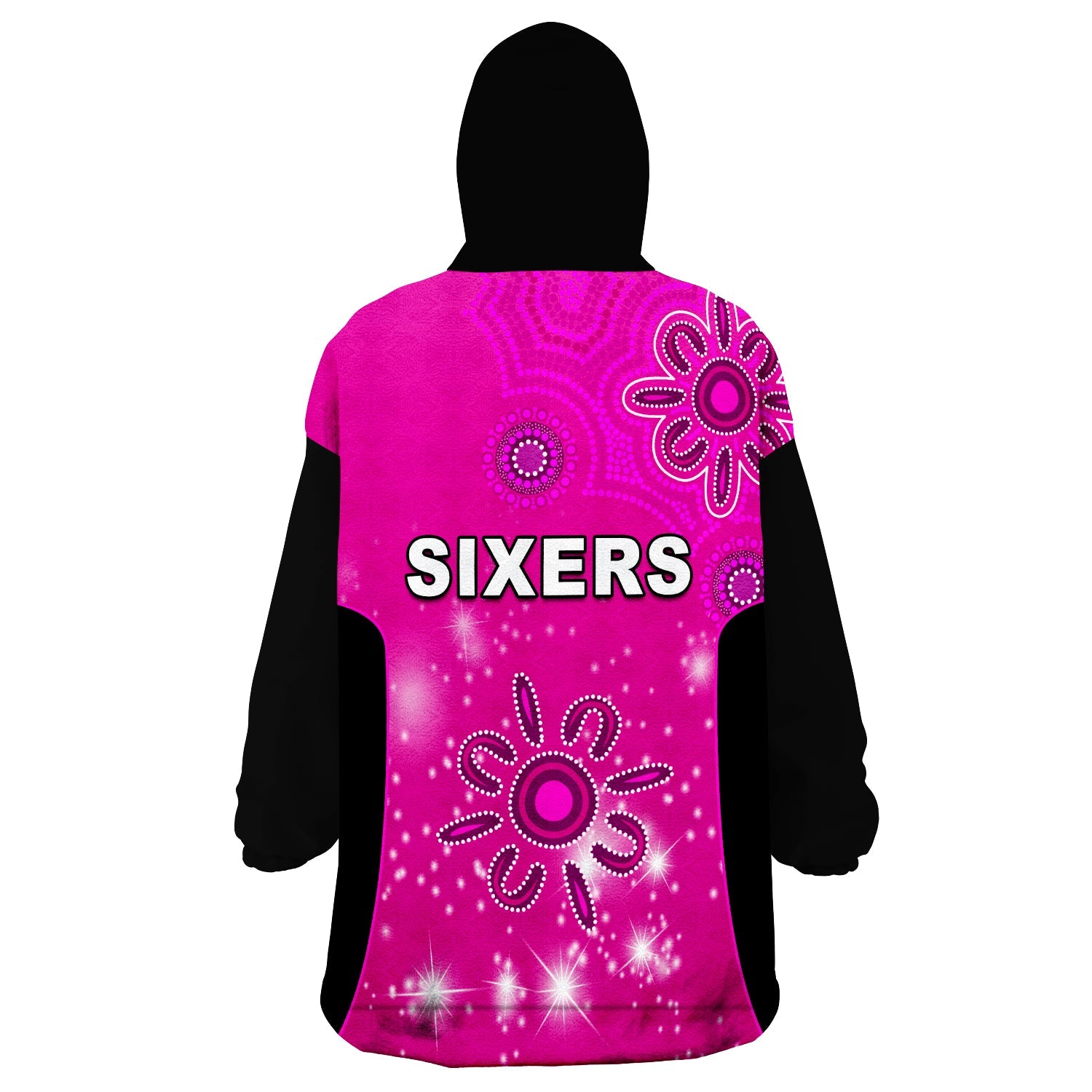 Sydney Sixers Wearable Blanket Hoodie Cricket Australia Aboriginal - Vibe Hoodie Shop
