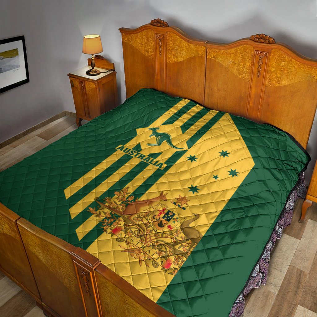 Premium Quilts - Australia Kangaroo Sign National Color - Vibe Hoodie Shop