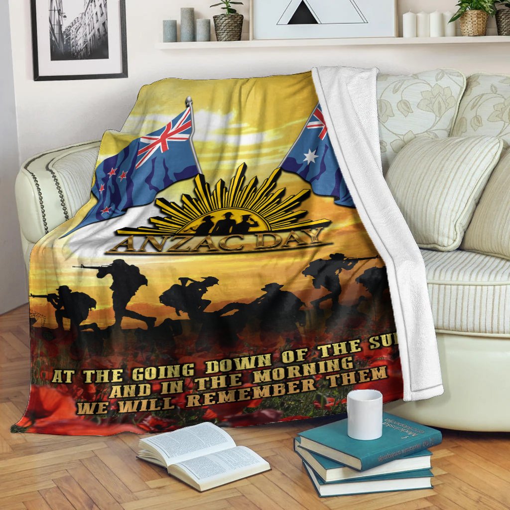 ANZAC Premium Blanket - Australian and New Zealand Army Corps - Vibe Hoodie Shop