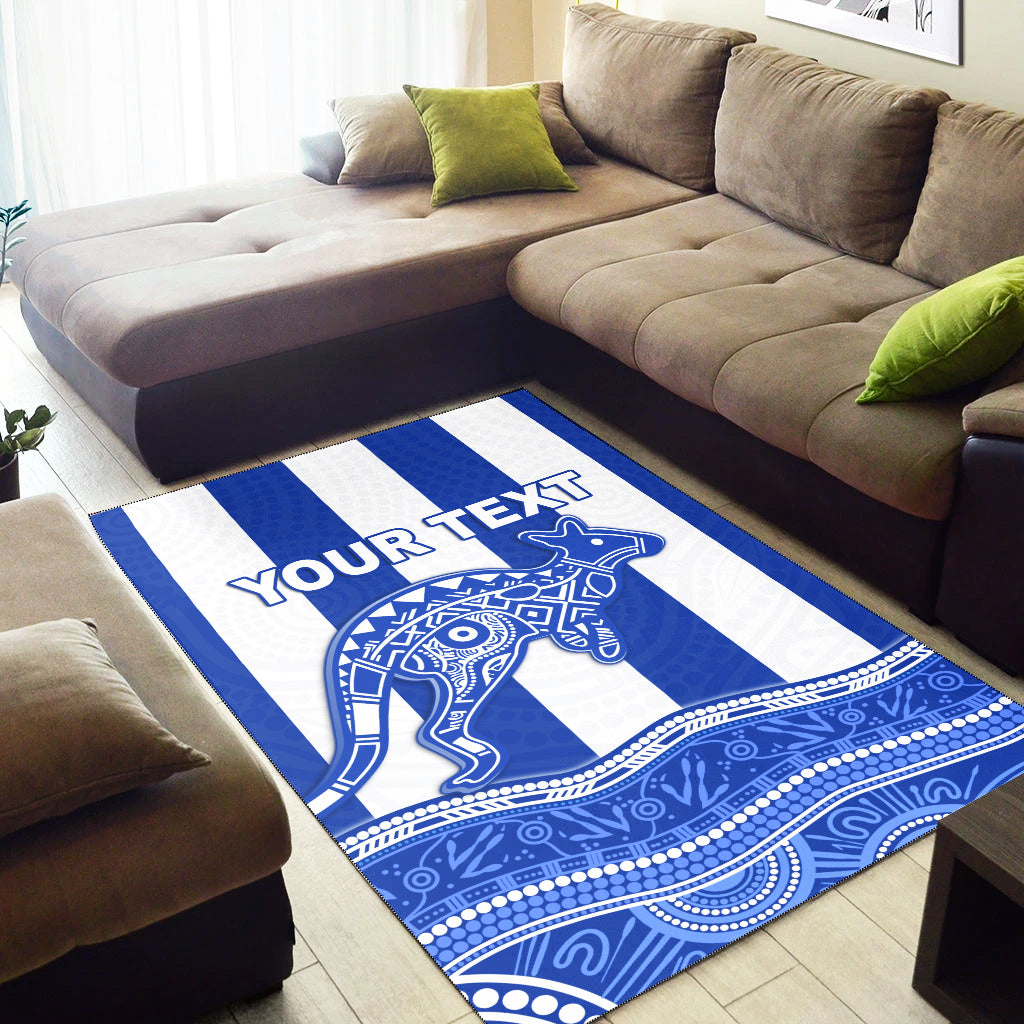 (Custom Personalised) Roos Indigenous Area Rug North Melbourne Football - Vibe Hoodie Shop