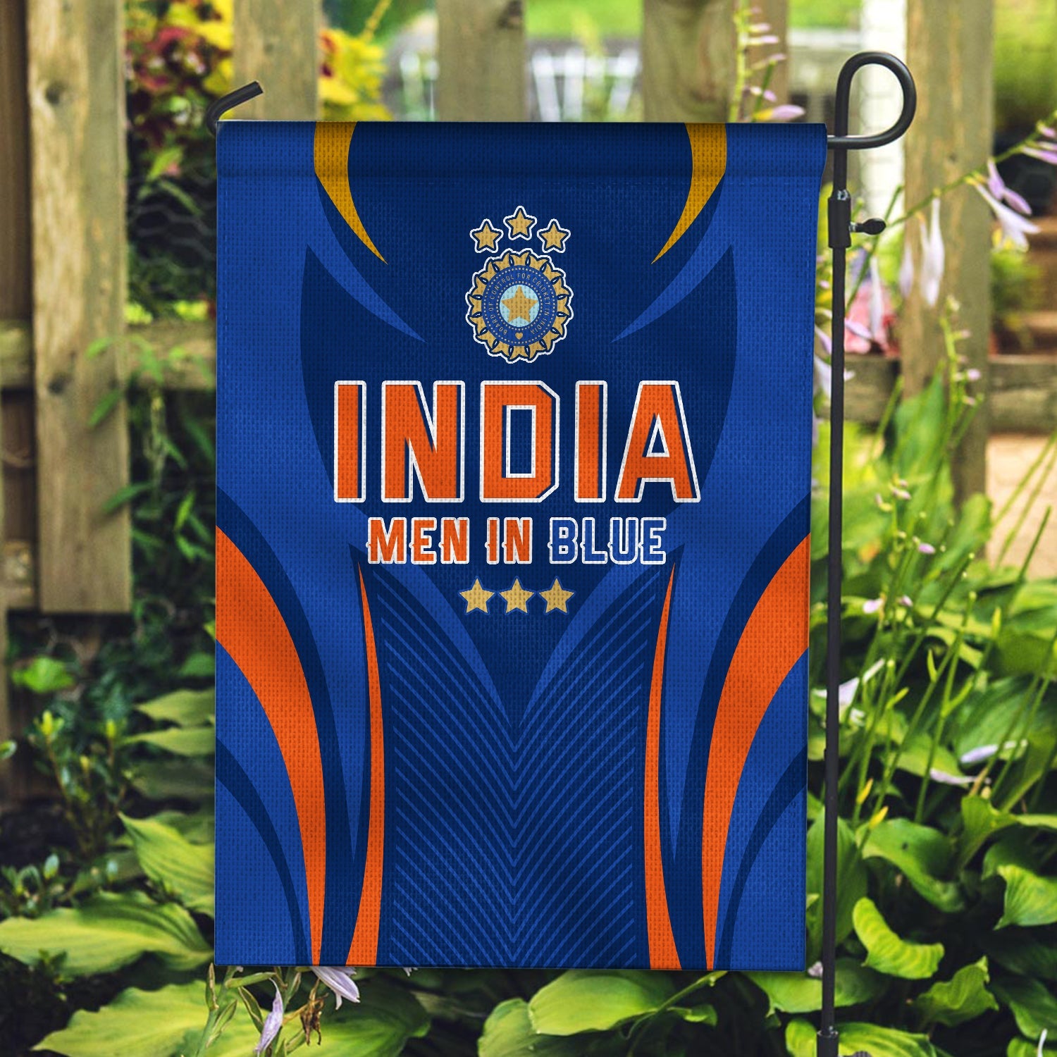 India Cricket Flag Go Champions Men in Blue Ver.01 - Vibe Hoodie Shop