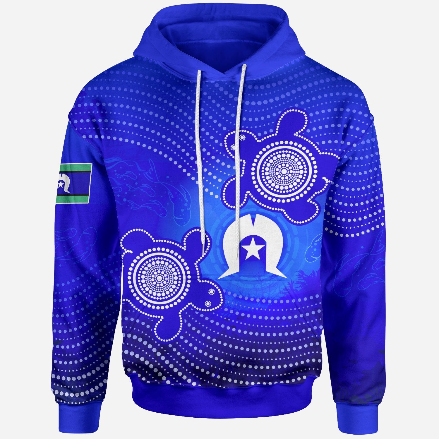 Torres Strait Islanders Hoodie - Torres Symbol With Turtle - Vibe Hoodie Shop