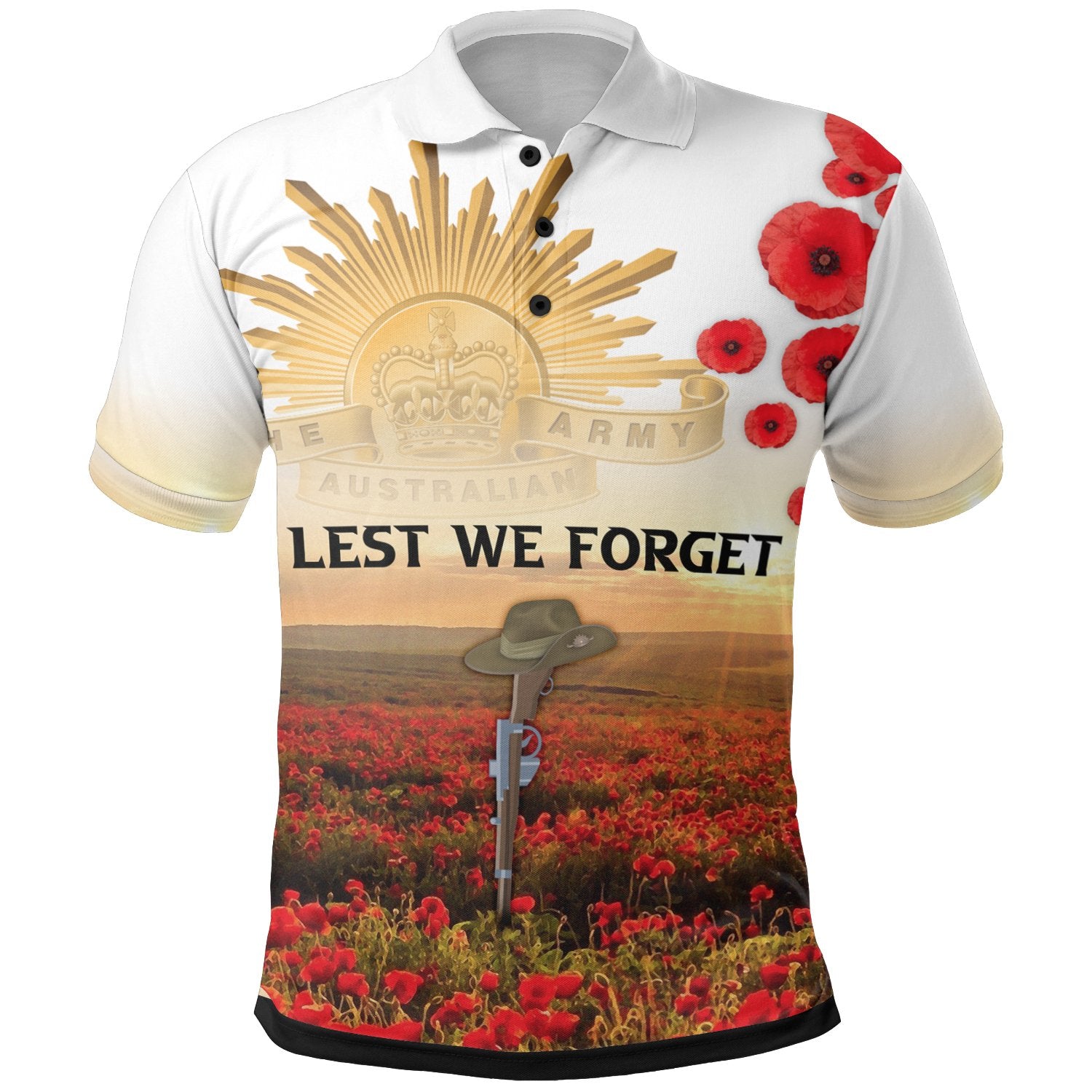 ANZAC Day 2021 Polo Shirt - We Will Remember Them - Vibe Hoodie Shop