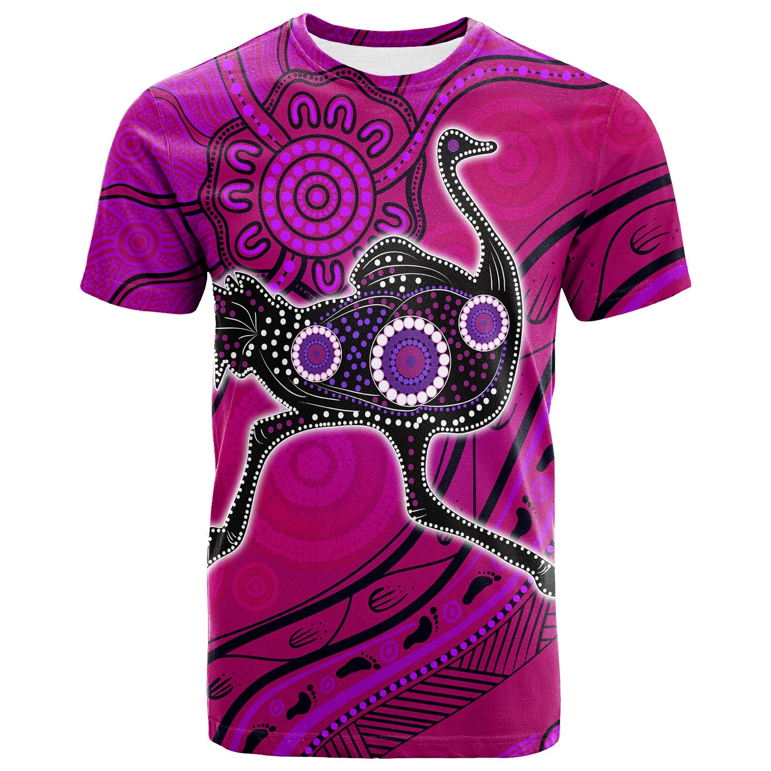 Aboriginal NAIDOC Week 2021 Purple Turtle Ostrich T shirt - LT20 - Vibe Hoodie Shop