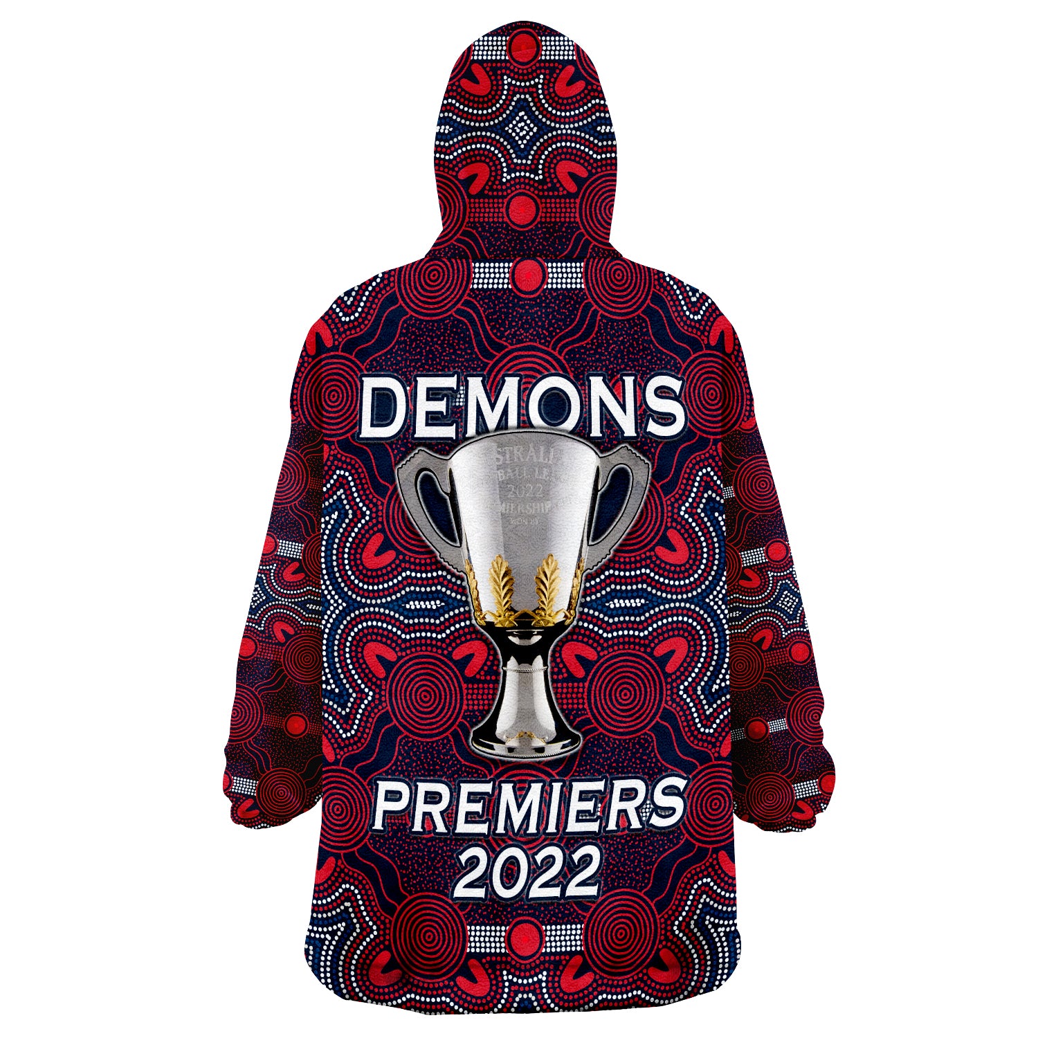 (Custom Personalised) Demons Indigenous Premiers 2022 Champion Wearable Blanket Hoodie - Vibe Hoodie Shop