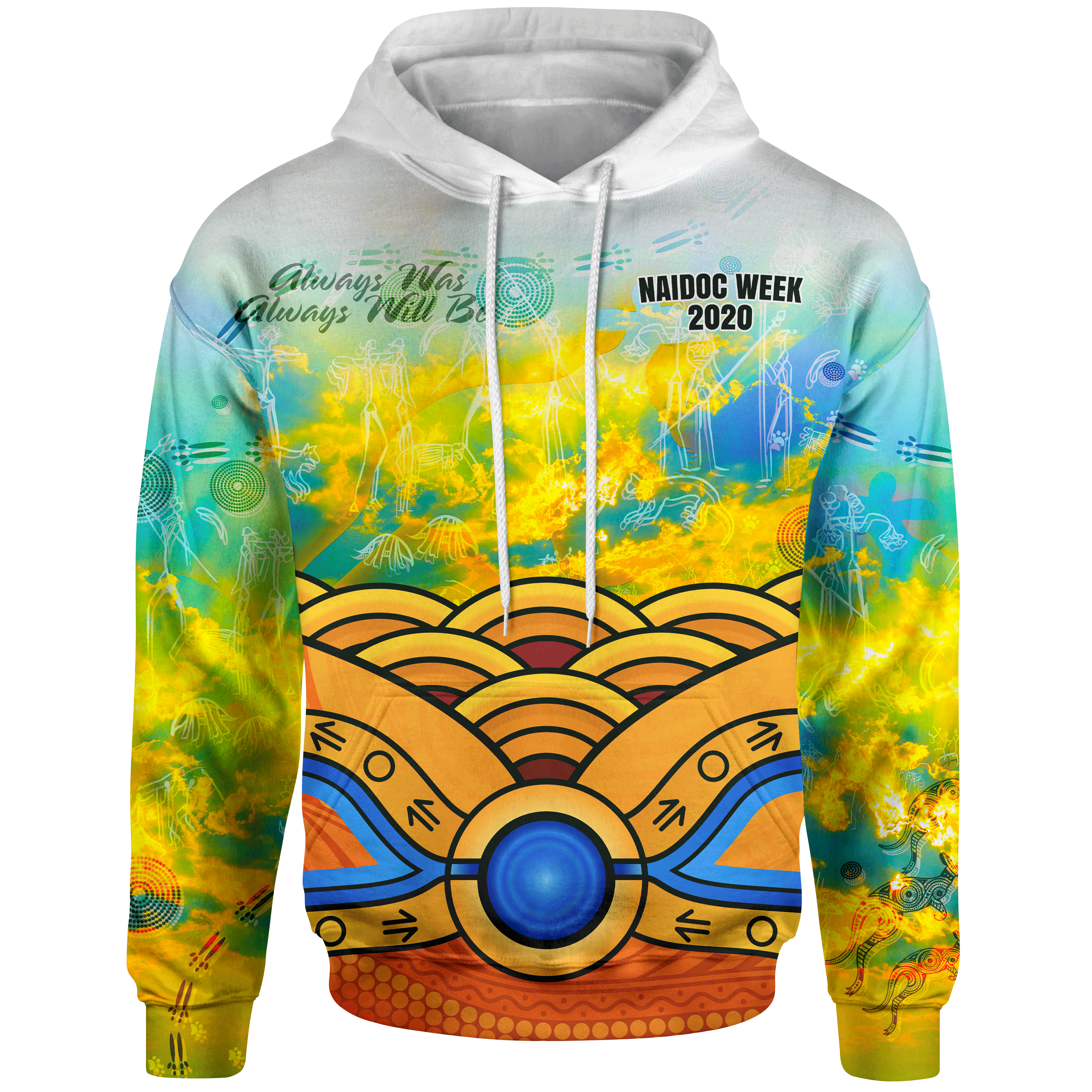 Aboriginal Hoodie, Australia Kangaroo NAIDOC Week 2021 - Vibe Hoodie Shop