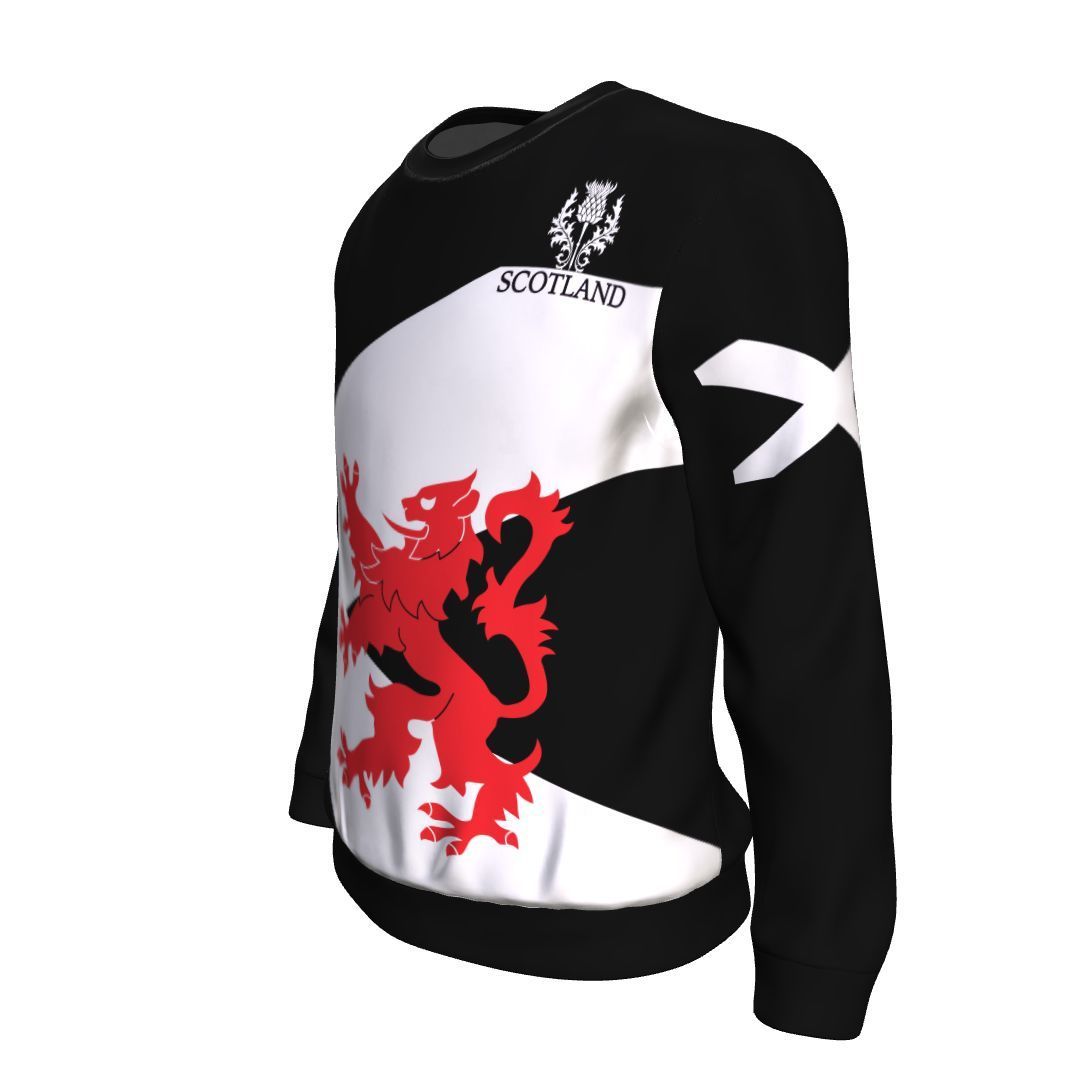 Scotland Sweatshirt Scottish Flag And Lion (Black) - Vibe Hoodie Shop