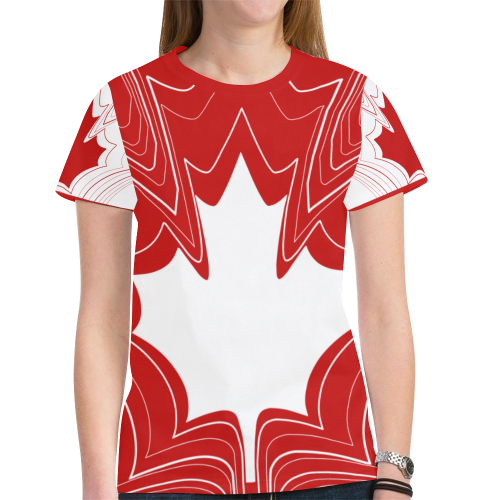 Canada Maple Leaf New All Over Print T shirt - Vibe Hoodie Shop