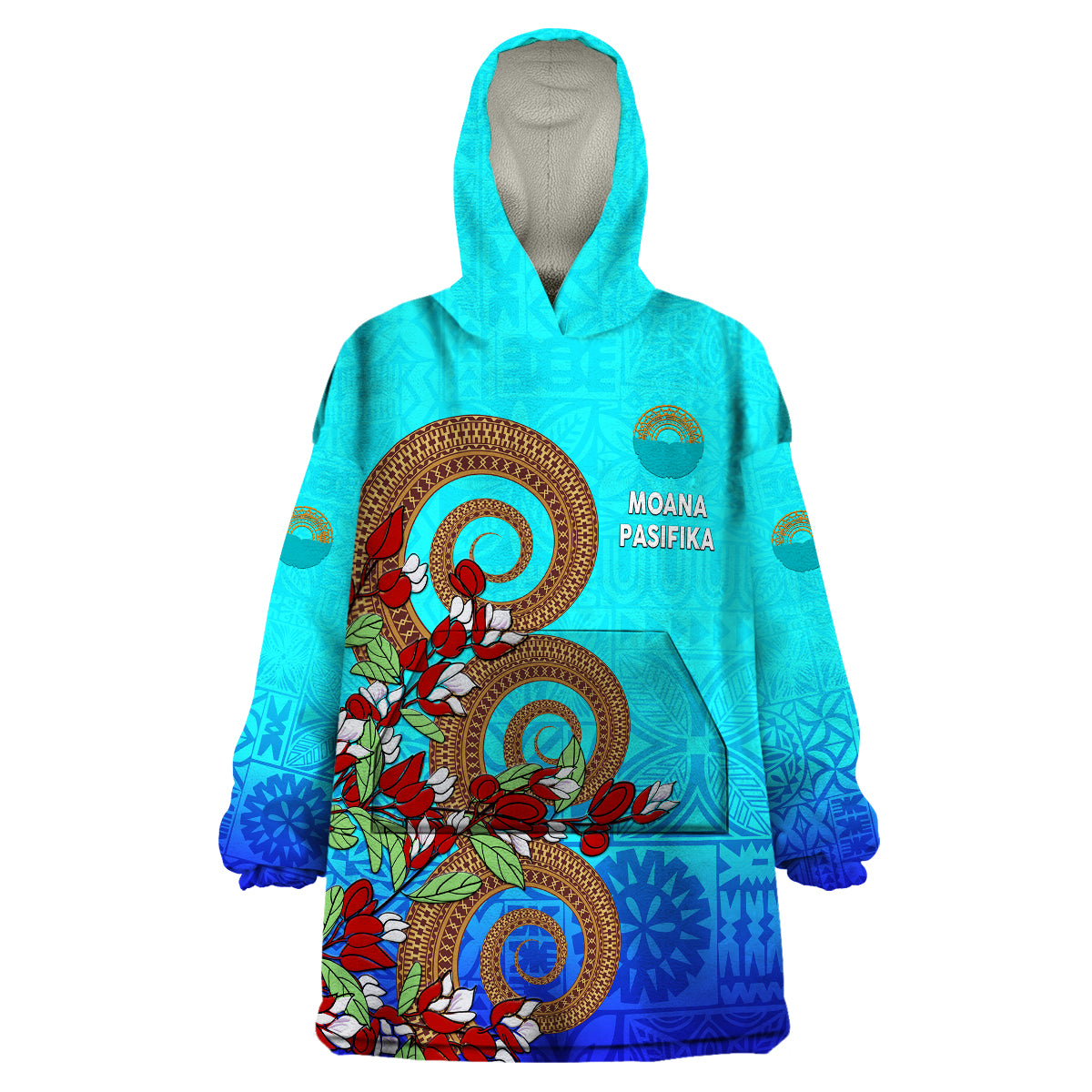 (Custom Personalised) Moana Pasifika Super Rugby Tapa Pacific Island Tapa Tagimaucia Vibes Wearable Blanket Hoodie - Vibe Hoodie Shop