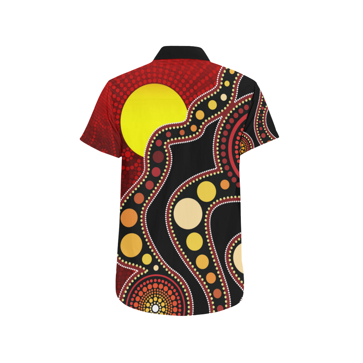 Aboriginal Short Sleeve Shirt, Australia Aboriginal Lives Matter Flag Circle Dot Painting ArT shirt - Vibe Hoodie Shop