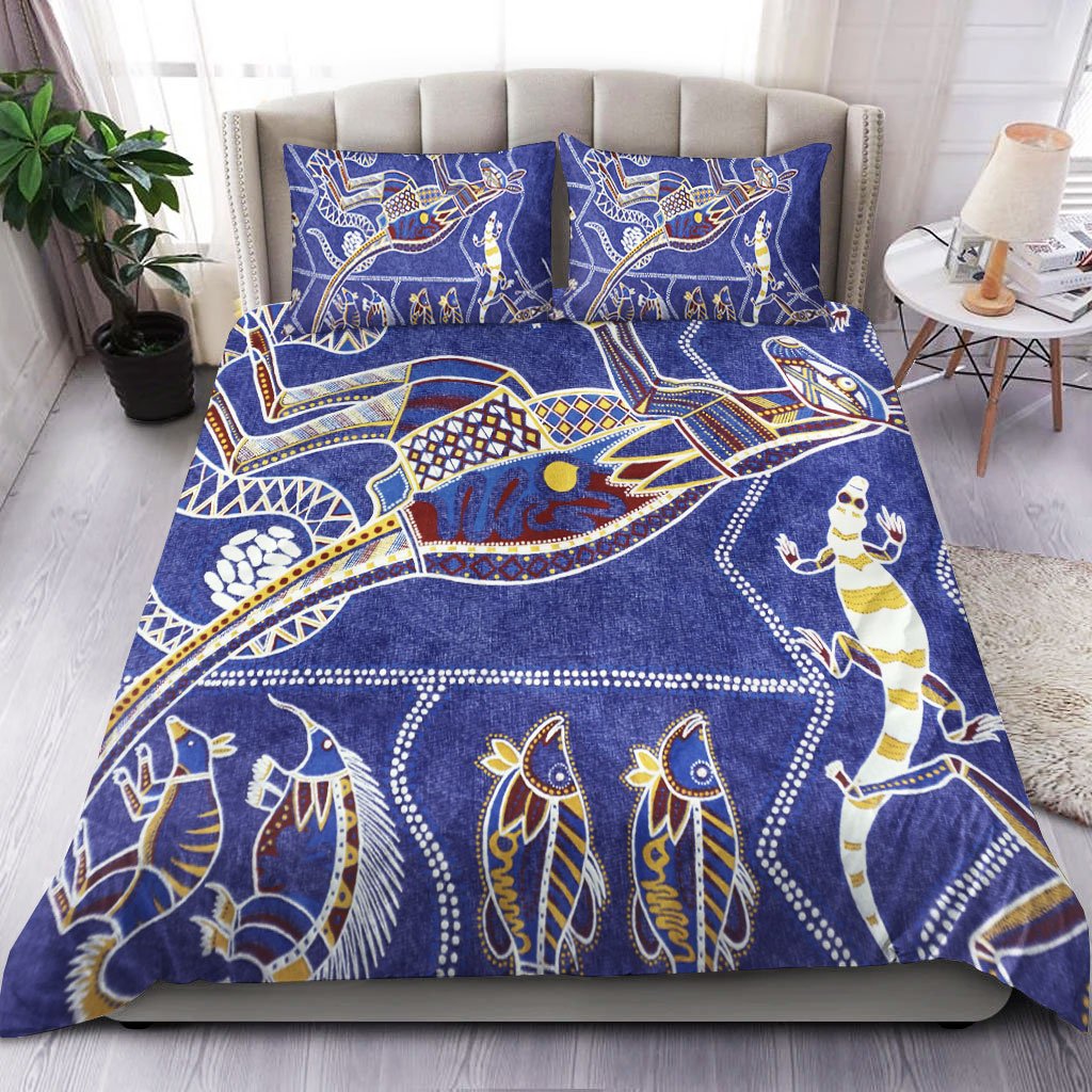 Aboriginal Bedding Set - Australian Animals - Vibe Hoodie Shop