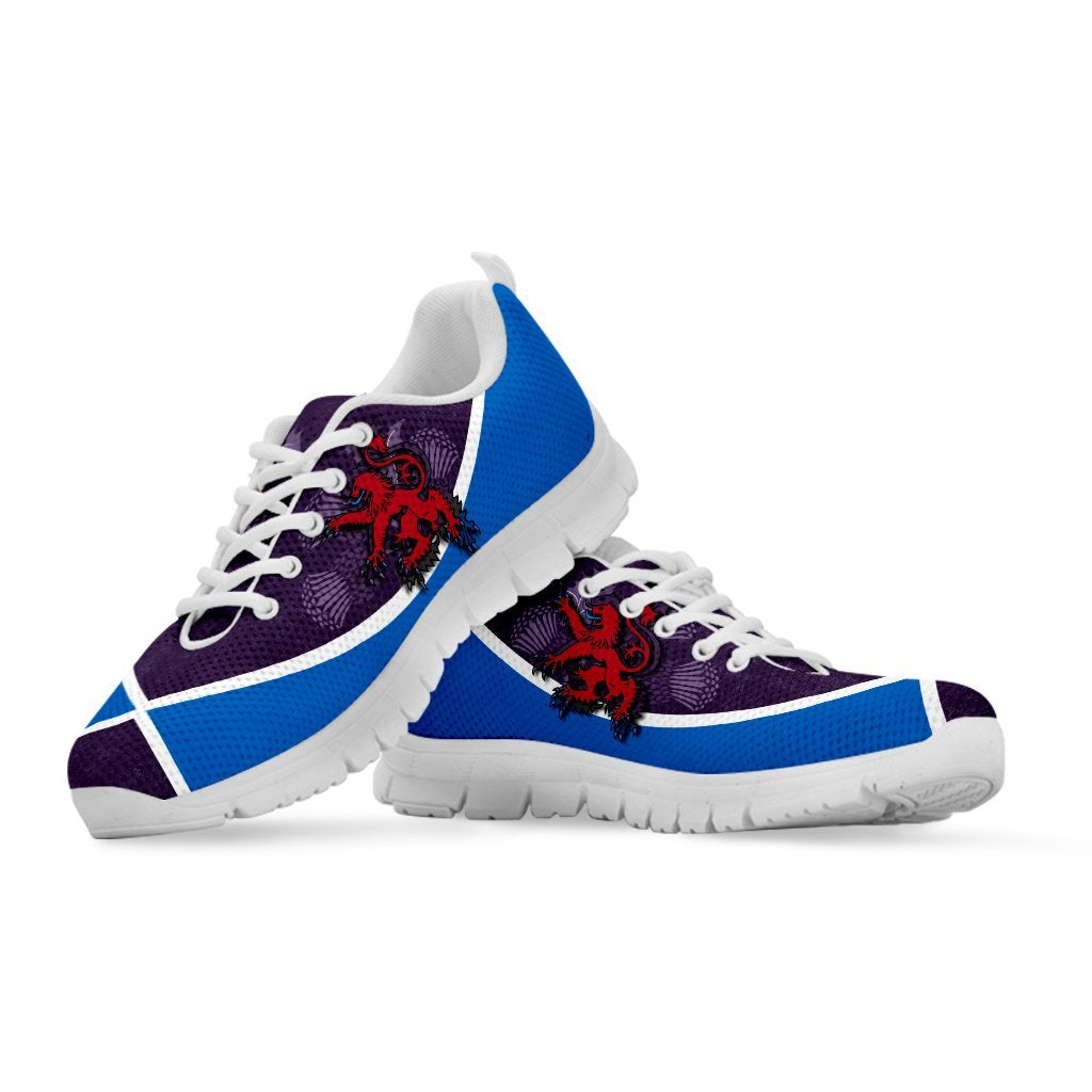 Scotland Sneakers - Scottish Flag and Lion - Vibe Hoodie Shop