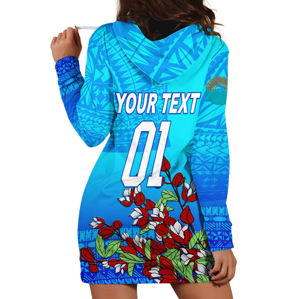 (Custom Personalised) Moana Pasifika Super Rugby Tapa Pacific Island Tagimaucia Flower Hoodie Dress - Vibe Hoodie Shop