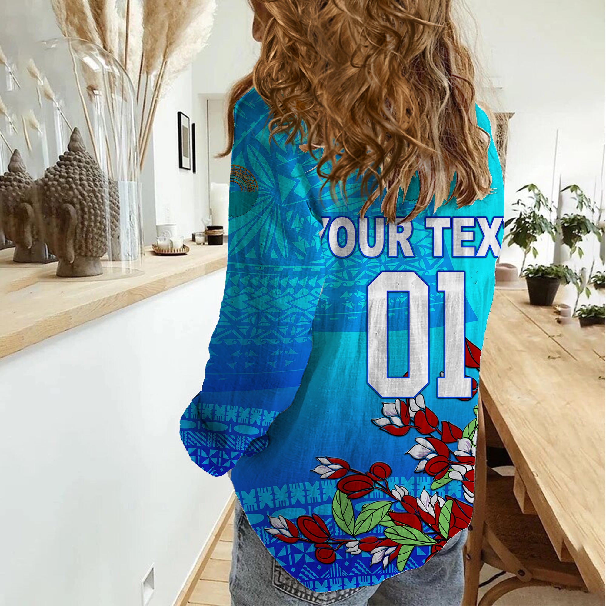 (Custom Personalised) Moana Pasifika Super Rugby Tapa Pacific Island Tagimaucia Flower Women Casual Shirt - Vibe Hoodie Shop