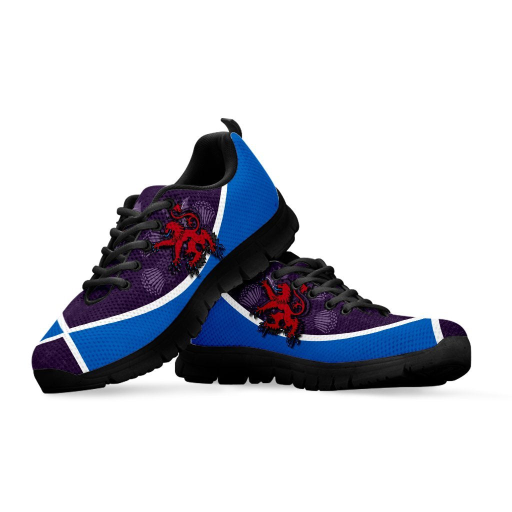 Scotland Sneakers - Scottish Flag and Lion - Vibe Hoodie Shop