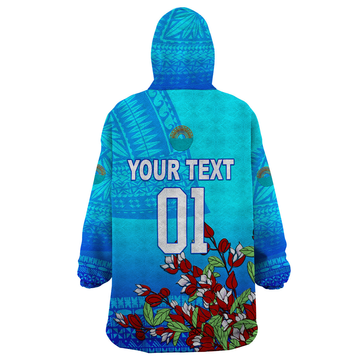 (Custom Personalised) Moana Pasifika Super Rugby Tapa Pacific Island Tagimaucia Flower Wearable Blanket Hoodie - Vibe Hoodie Shop