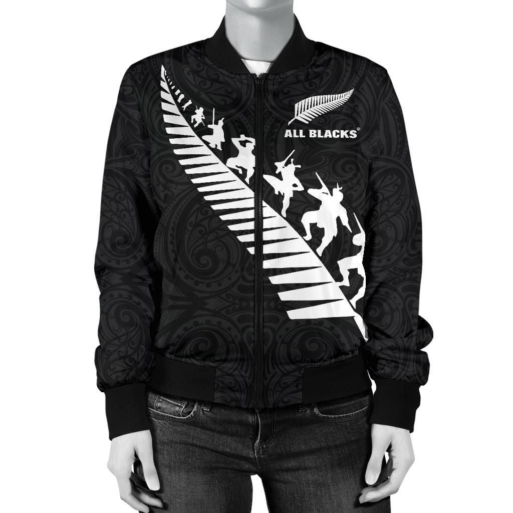 New Zealand Jackets, Maori Haka Fern Women's Bomber Jackets - Vibe Hoodie Shop