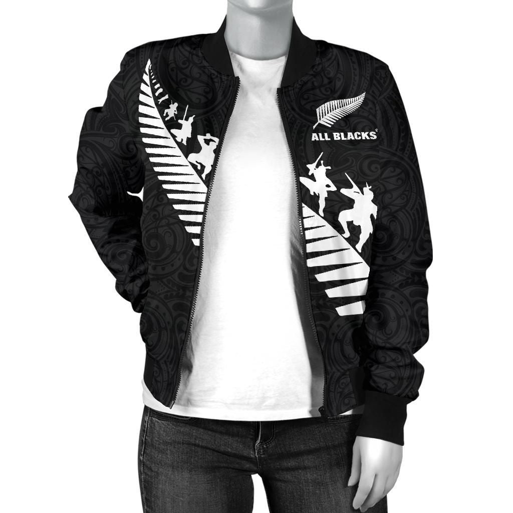 New Zealand Jackets, Maori Haka Fern Women's Bomber Jackets - Vibe Hoodie Shop