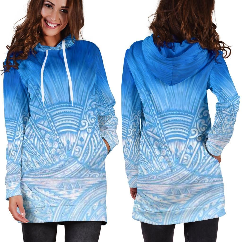 New Zealand Auckland Hoodie Dress Blue Rugby - Vibe Hoodie Shop