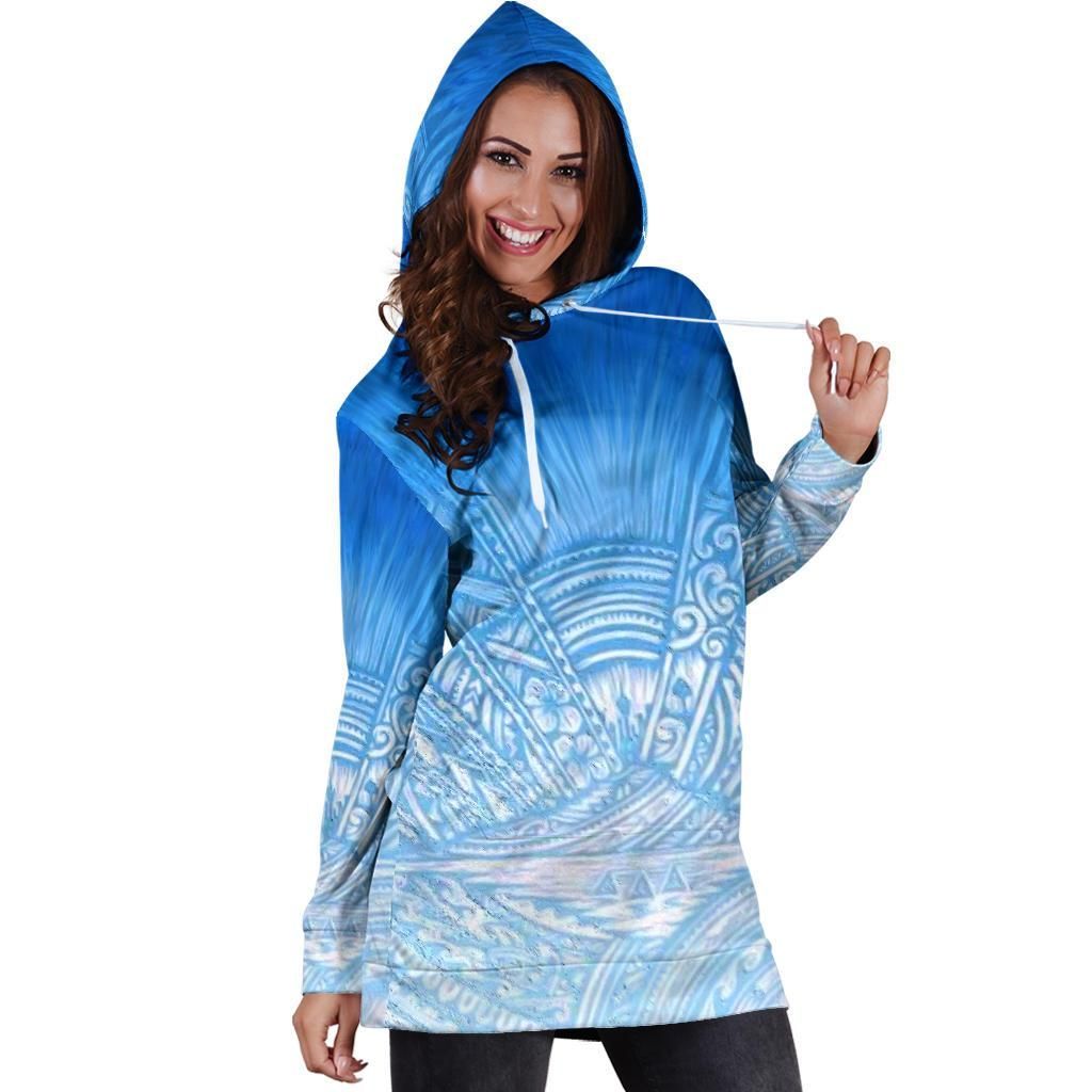 New Zealand Auckland Hoodie Dress Blue Rugby - Vibe Hoodie Shop