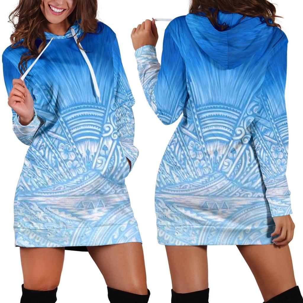 New Zealand Auckland Hoodie Dress Blue Rugby - Vibe Hoodie Shop