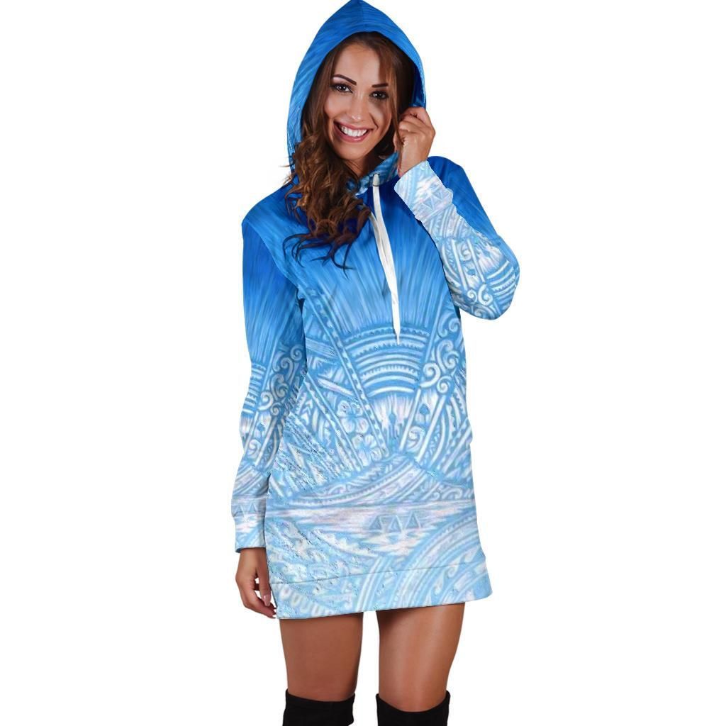 New Zealand Auckland Hoodie Dress Blue Rugby - Vibe Hoodie Shop