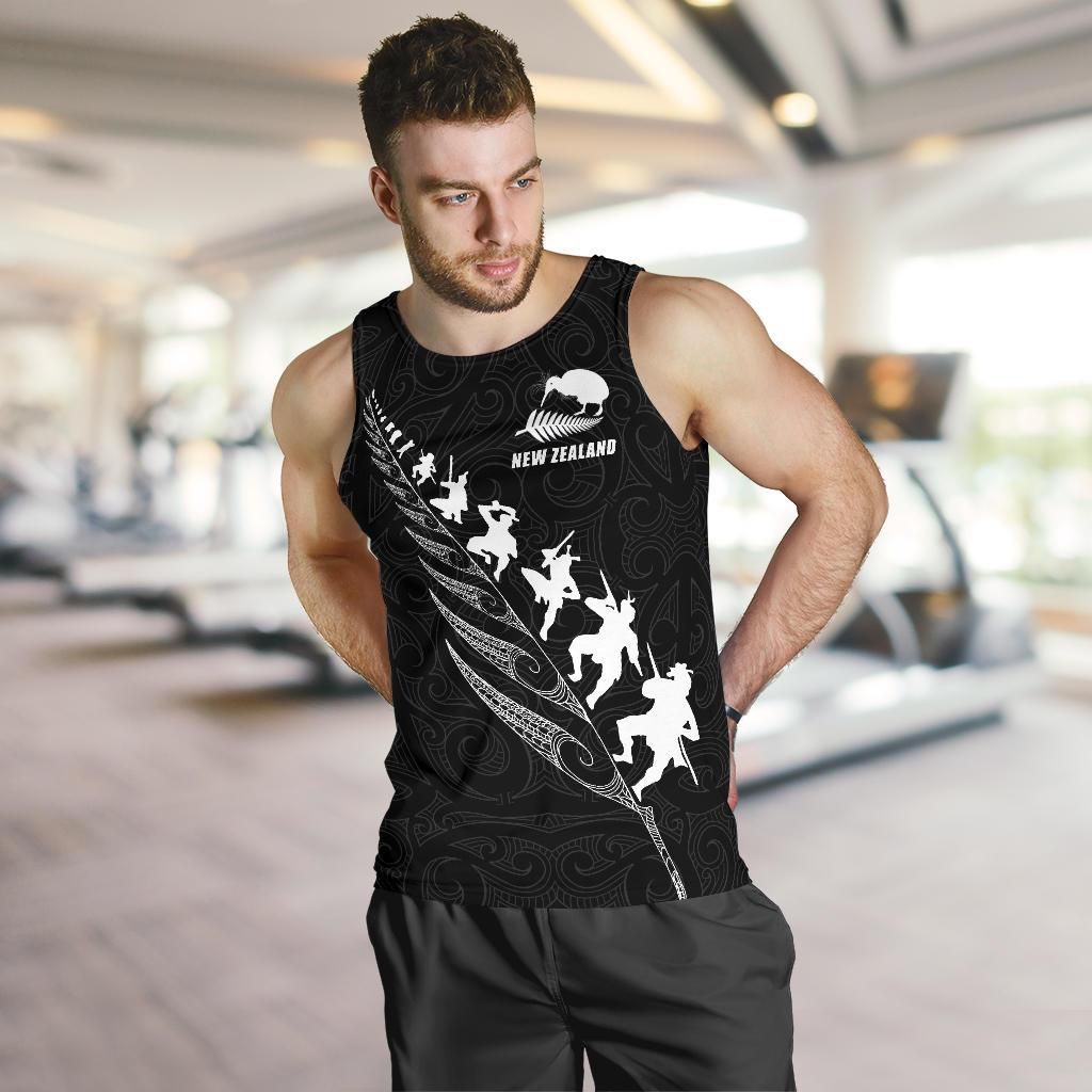 New Zealand Haka Fern Tank Tops, Rugby Kiwi Bird Sleeveless Shirts - Vibe Hoodie Shop
