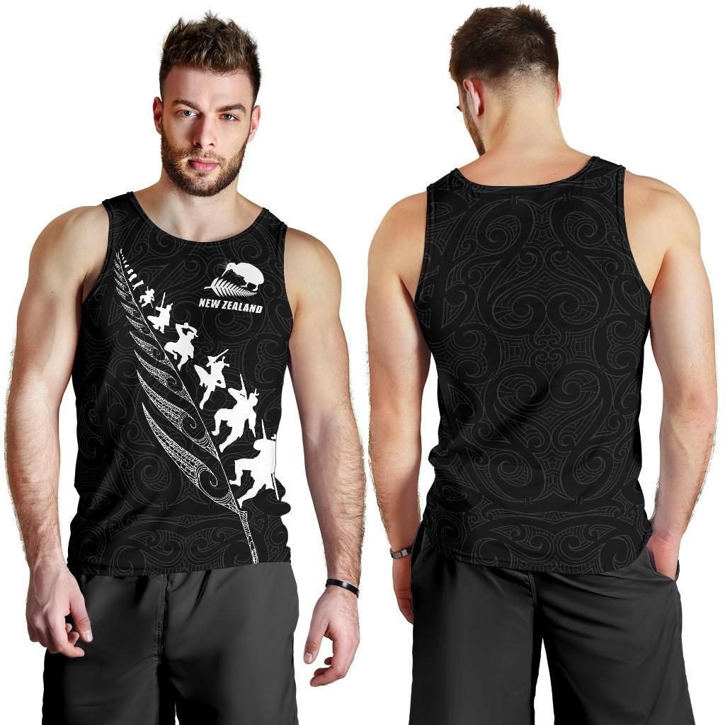 New Zealand Haka Fern Tank Tops, Rugby Kiwi Bird Sleeveless Shirts - Vibe Hoodie Shop