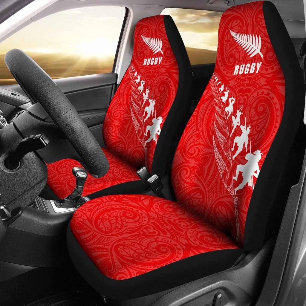 New Zealand Rugby Haka Fern Car Seat Covers - Vibe Hoodie Shop