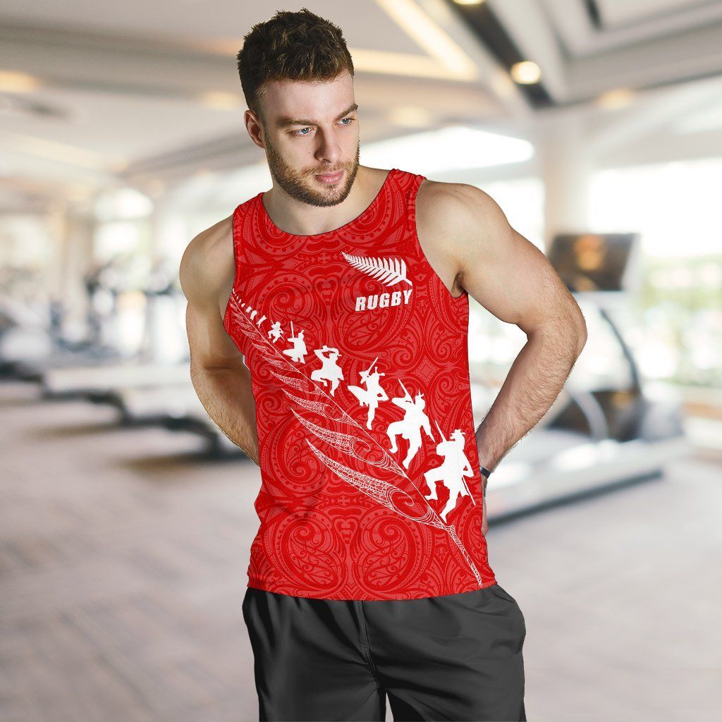 New Zealand Tank Tops, Haka Fern Rugby Sleeveless Shirts - Vibe Hoodie Shop
