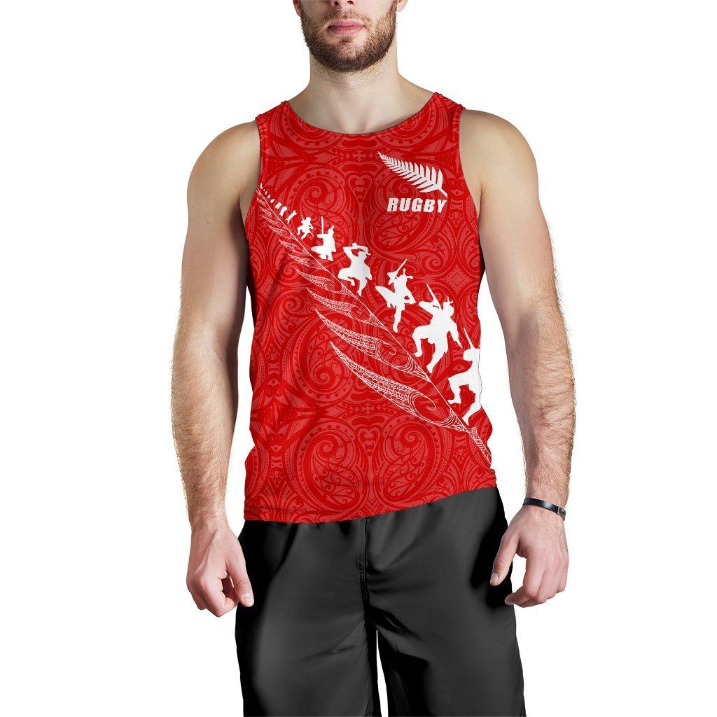 New Zealand Tank Tops, Haka Fern Rugby Sleeveless Shirts - Vibe Hoodie Shop