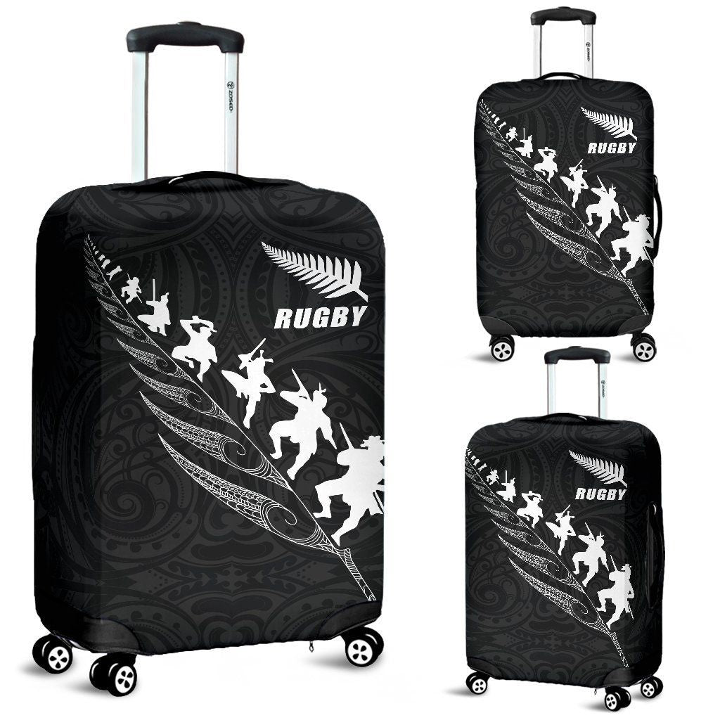New Zealand Rugby Luggage Cover, Maori Haka Fern - Vibe Hoodie Shop