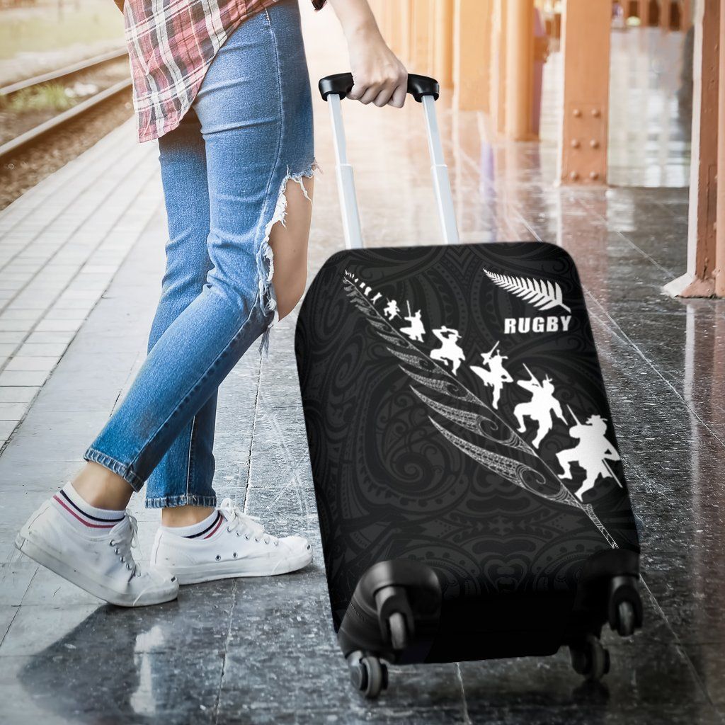 New Zealand Rugby Luggage Cover, Maori Haka Fern - Vibe Hoodie Shop