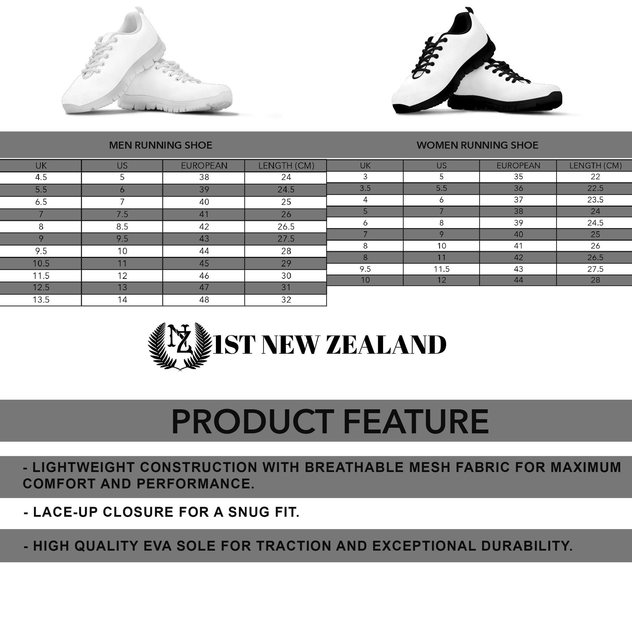 New Zealand Sneakers, Haka Fern Trainers - Vibe Hoodie Shop