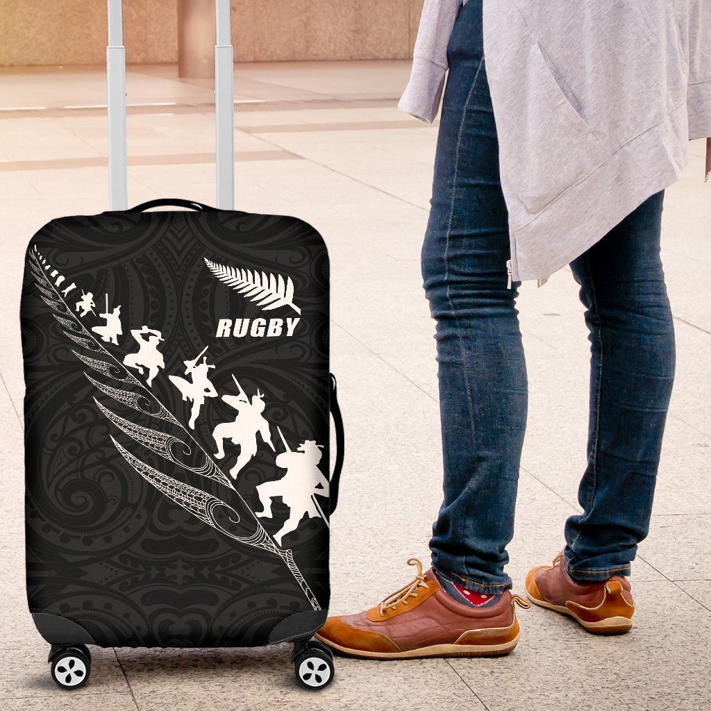New Zealand Rugby Luggage Cover, Maori Haka Fern - Vibe Hoodie Shop