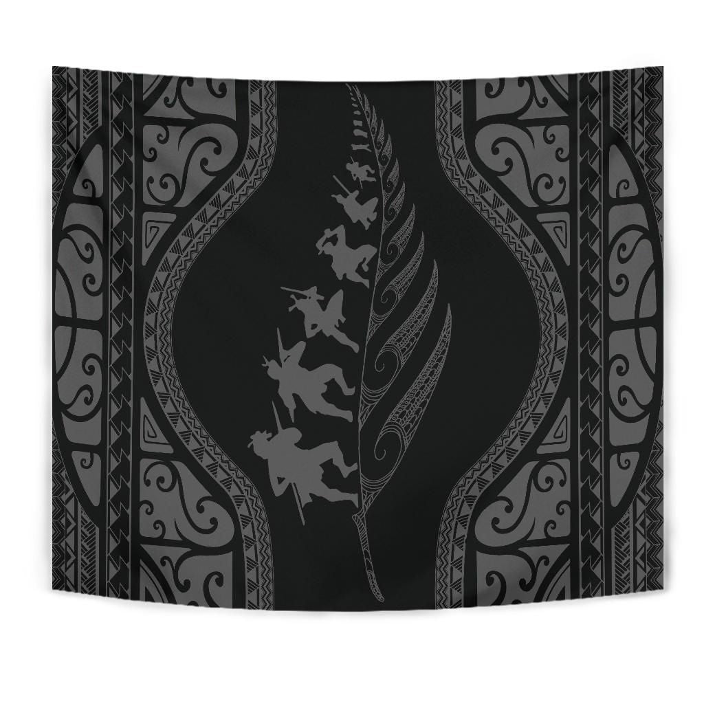 New Zealand Haka Fern Tapestry Grey - Vibe Hoodie Shop